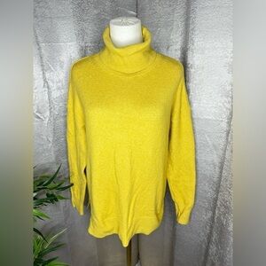 Banana Republic Women’s Turtle Neck Super Soft Knit Sweater in Yellow Sz S